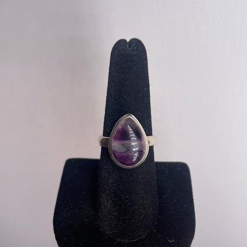 Fluorite Size 8 Sterling Silver Ring