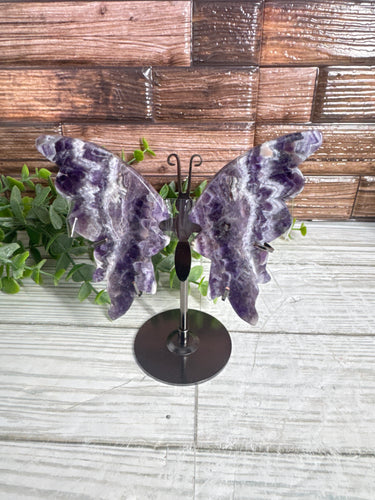 Amethyst Butterfly Wings on Stand