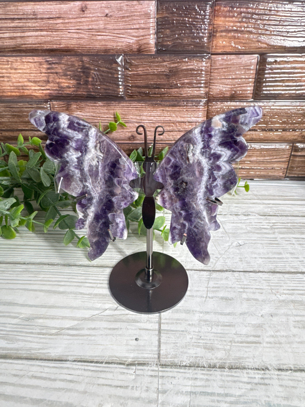 Amethyst Butterfly Wings on Stand