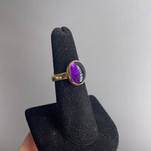 Load image into Gallery viewer, Amethyst Size 7 14k Gold Plated Ring
