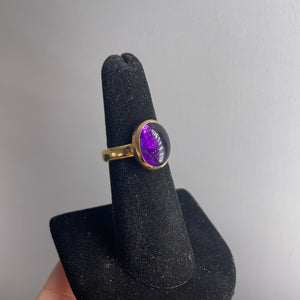 Amethyst Size 7 14k Gold Plated Ring