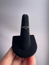 Load image into Gallery viewer, Black Tourmaline SZ 4 Sterling Silver Bat Ring