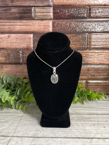 Tourmaline In Quartz Sterling Silver Pendant