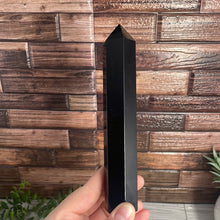 Load image into Gallery viewer, Engraved Obsidian Chakra Tower