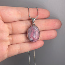 Load image into Gallery viewer, Pink Tourmaline &amp; Lepidolite Sterling Silver Pendant