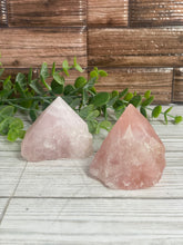 Load image into Gallery viewer, Rose Quartz Half Polished Point