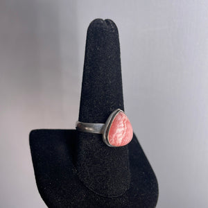 Rhodochrosite Size 9 Sterling Silver Ring