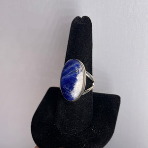 Sodalite Size 9 Sterling Silver Ring