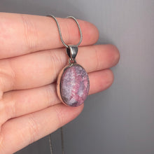 Load image into Gallery viewer, Pink Tourmaline &amp; Lepidolite Sterling Silver Pendant