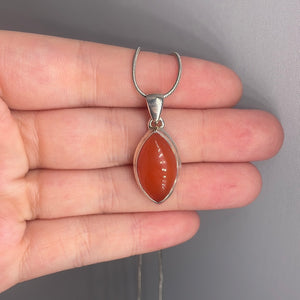 Carnelian Sterling Silver Pendant