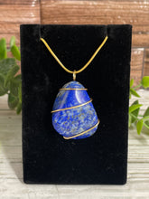 Load image into Gallery viewer, Lapis Lazuli Wire-Wrapped Pendant