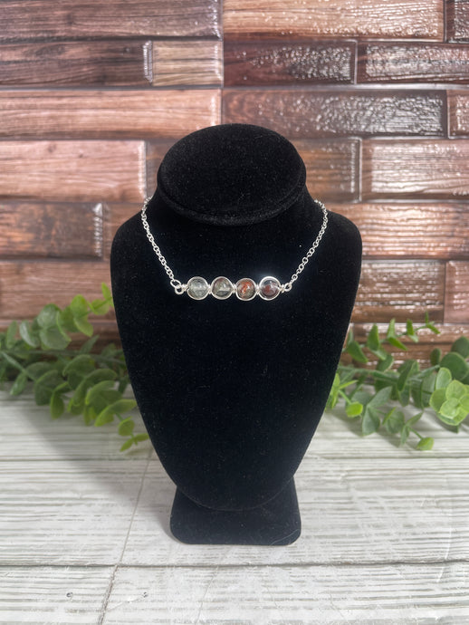 Garden Quartz Beaded Wire-Wrapped Necklace