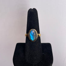 Load image into Gallery viewer, Labradorite Size 8 14k Gold Plated Ring