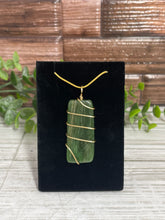 Load image into Gallery viewer, Nephrite Jade Wire-Wrapped Pendant