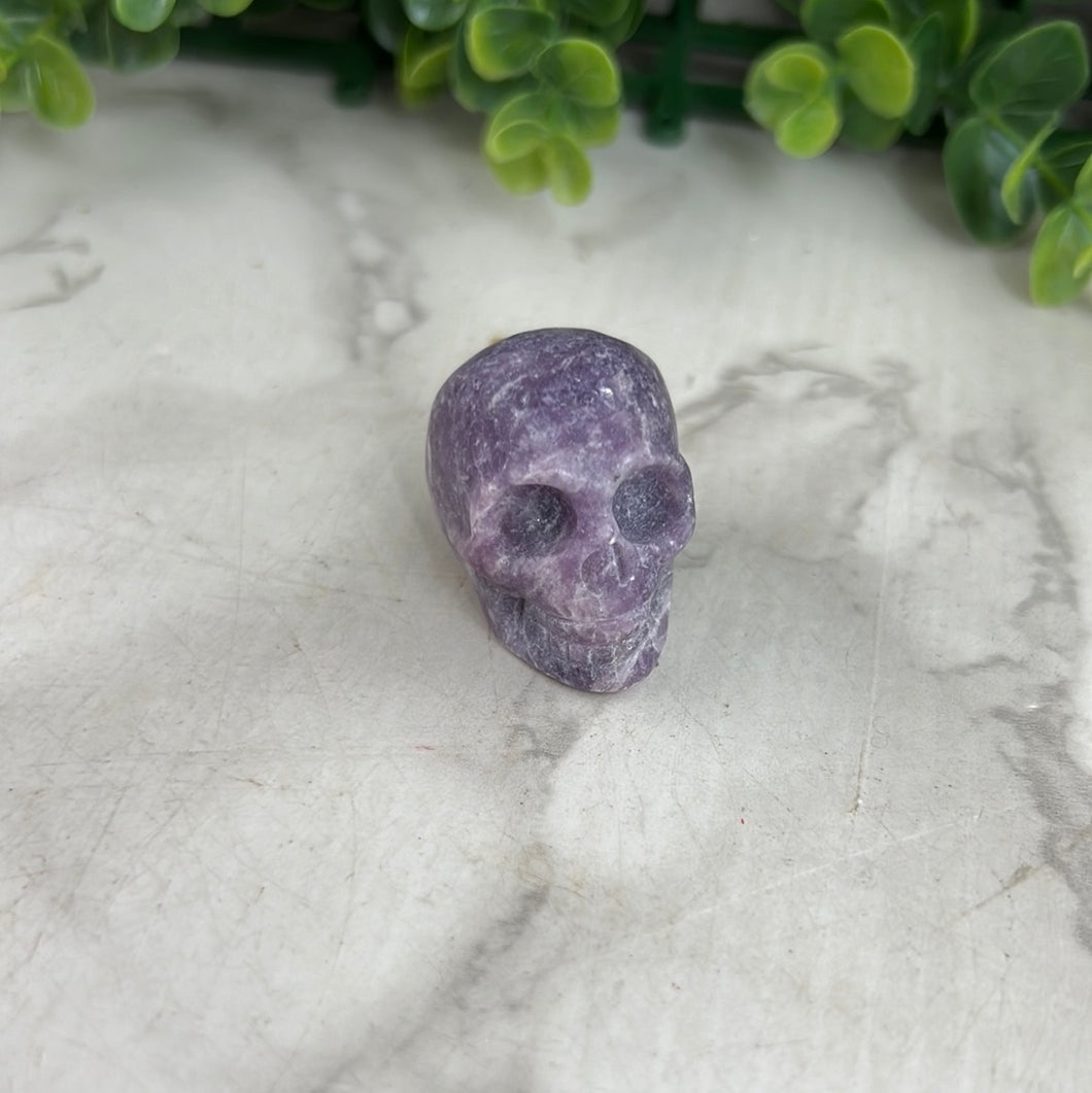 Lepidolite Skull
