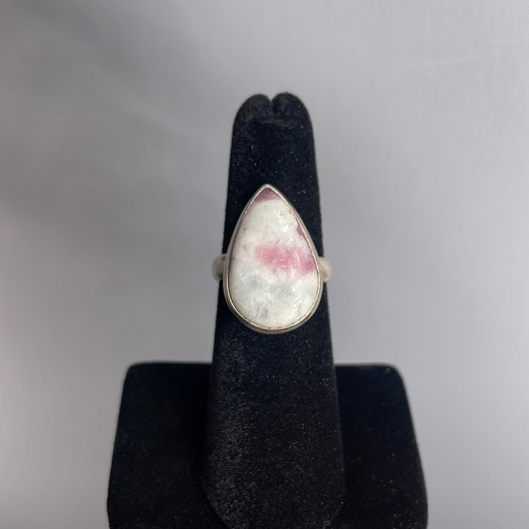 Pink Tourmaline Size 6 Sterling Silver Ring