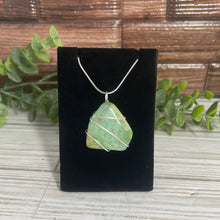 Load image into Gallery viewer, Chrysoprase Wire-Wrapped Pendant