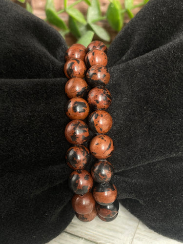 Mahogany Obsidian Crystal Bracelet