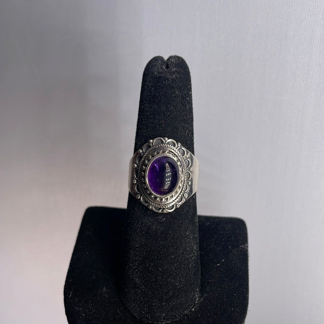 Amethyst Size 7 Sterling Silver Ring