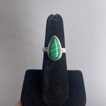 Load image into Gallery viewer, Malachite Size 6 Sterling Silver Ring