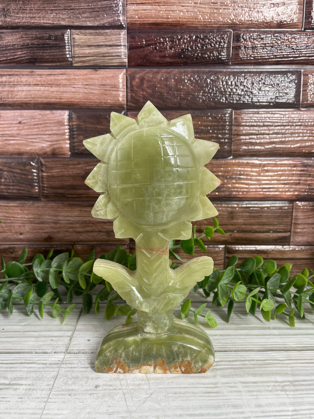 Onyx Sunflower Carving