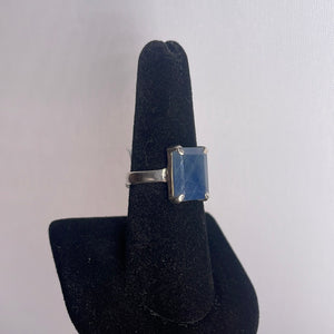 Sapphire Size 8 Sterling Silver Ring