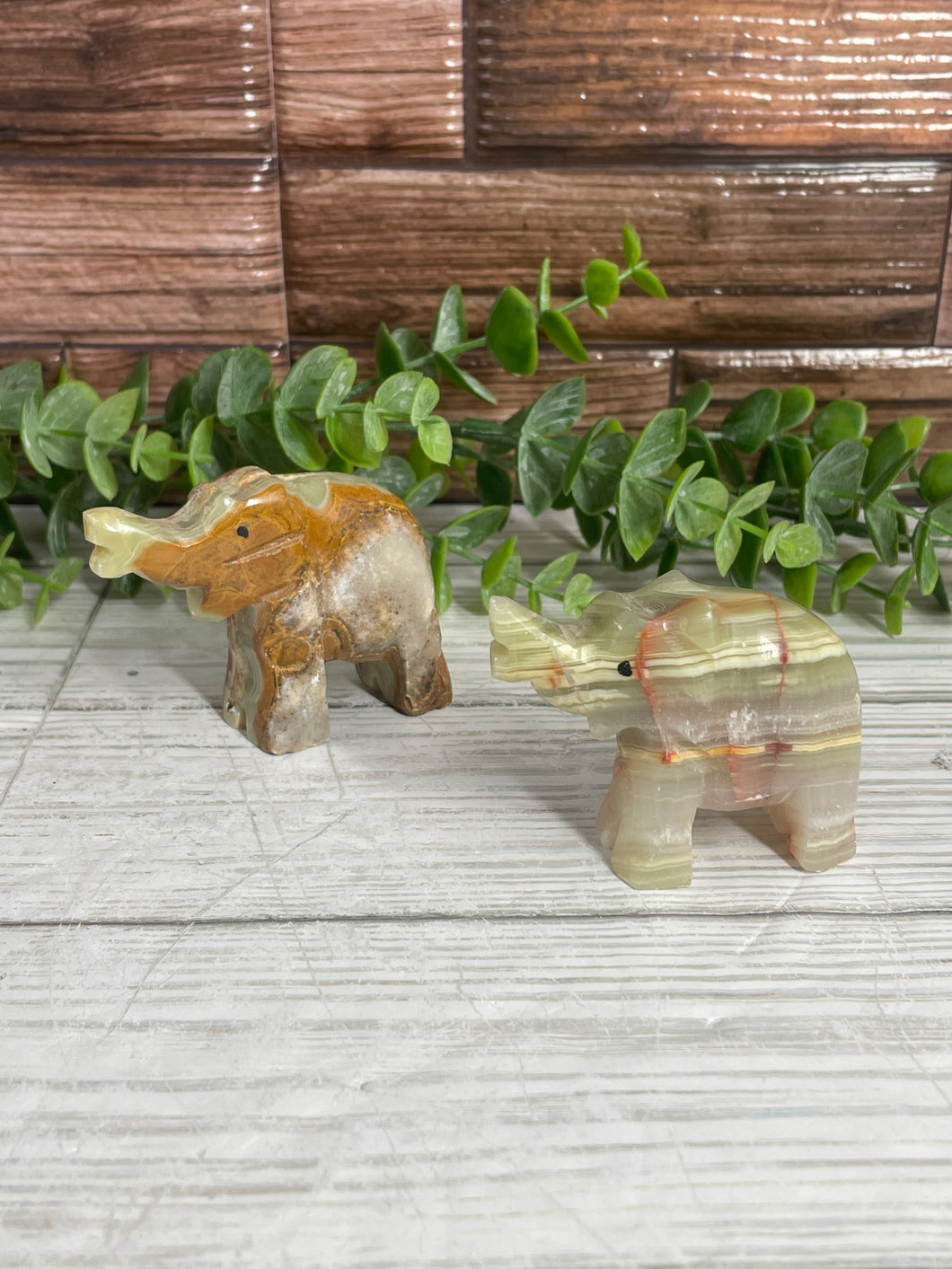 Onyx Elephant Carving Small