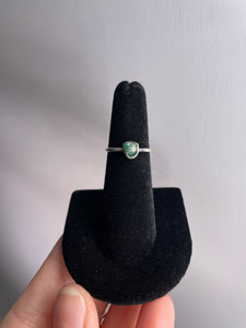 Emerald SZ 5 Sterling Silver Ring