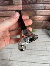 Load image into Gallery viewer, Silver Bell With Black Handle