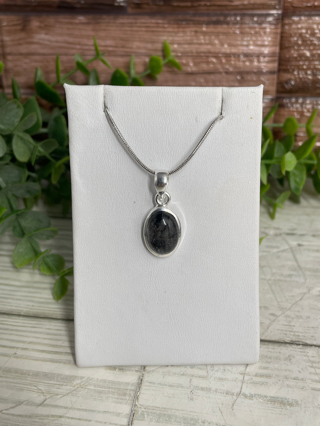 Tourmaline In Quartz Sterling Silver Pendant