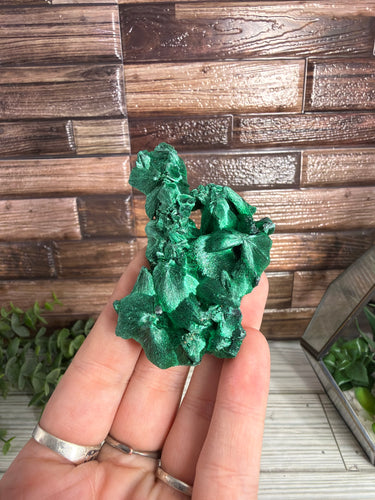Raw Fibrous Malachite
