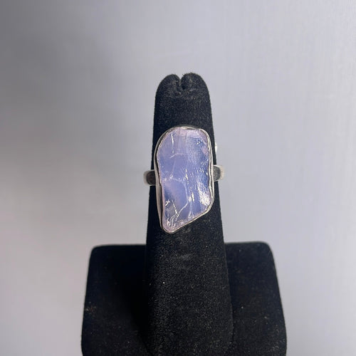Lavender Rose Quartz Size 6 Sterling Silver Ring