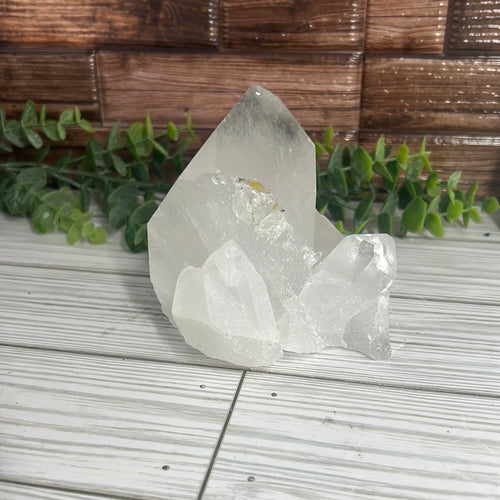 Clear Quartz Cluster with Chlorite