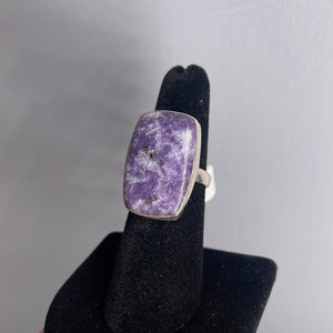 Lepidolite Size 6 Sterling Silver Ring