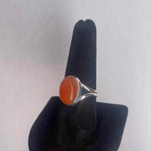 Carnelian Size 9 Sterling Silver Ring