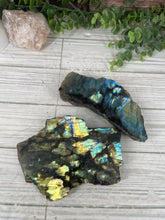 Load image into Gallery viewer, Half Polished Labradorite Freeform Large