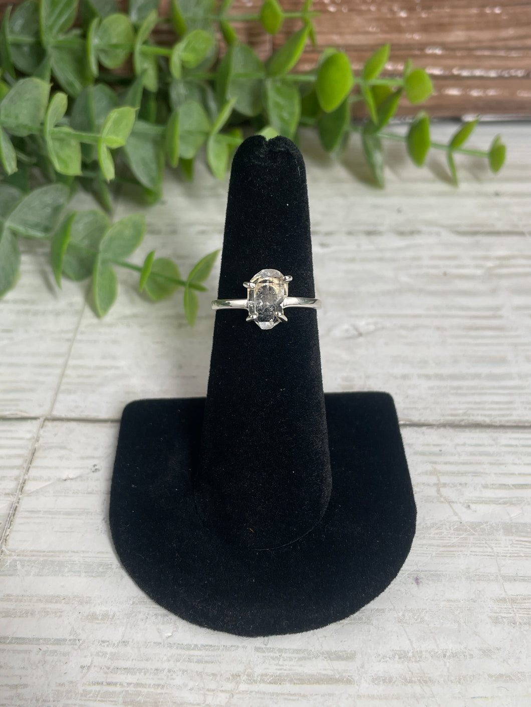 Herkimer Diamond SZ 6 Sterling Silver Ring