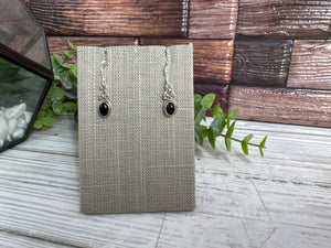 Black Onyx Sterling Silver Dangle Earrings