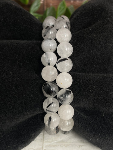Tourmaline In Quartz Crystal Bracelet