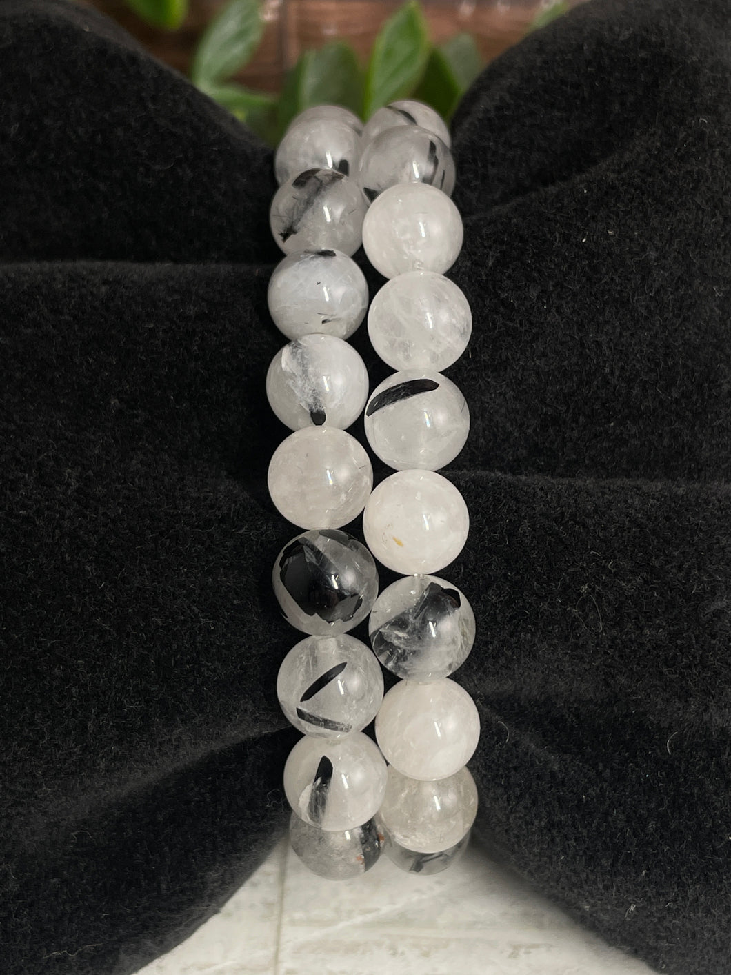 Tourmaline In Quartz Crystal Bracelet