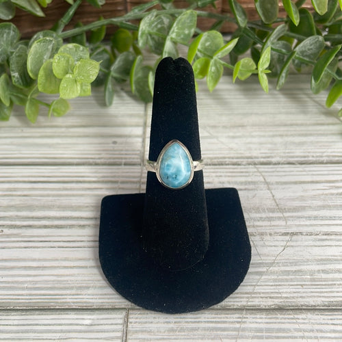Larimar Size 7 Sterling Silver Ring