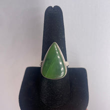 Load image into Gallery viewer, Jade Size 9 Sterling Silver Ring