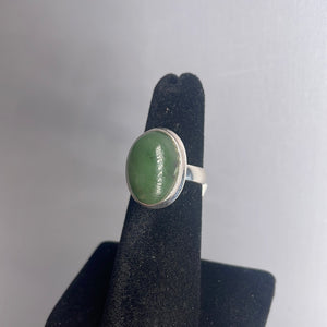 Jade Size 5 Sterling Silver Ring
