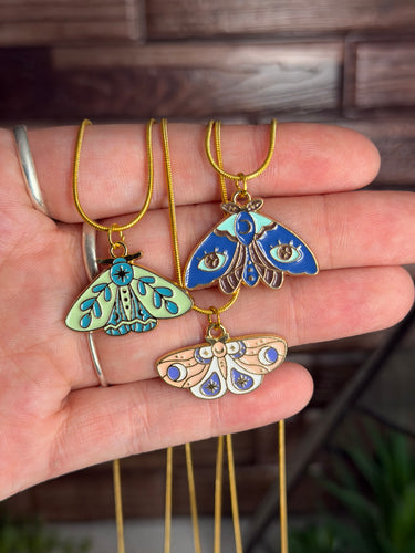 Moth Charm Necklace