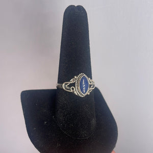 Sapphire Size 9 Sterling Silver Ring