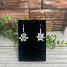 Load image into Gallery viewer, Botswana Agate Star/Snowflake Wire-Wrapped Earrings