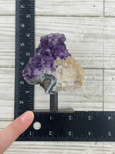 Load image into Gallery viewer, Amethyst With Calcite On Metal Stand