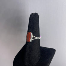 Load image into Gallery viewer, Red Tiger Eye Size 7 Sterling Silver Ring