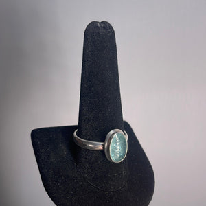 Aqua Kyanite Size 12 Sterling Silver Ring