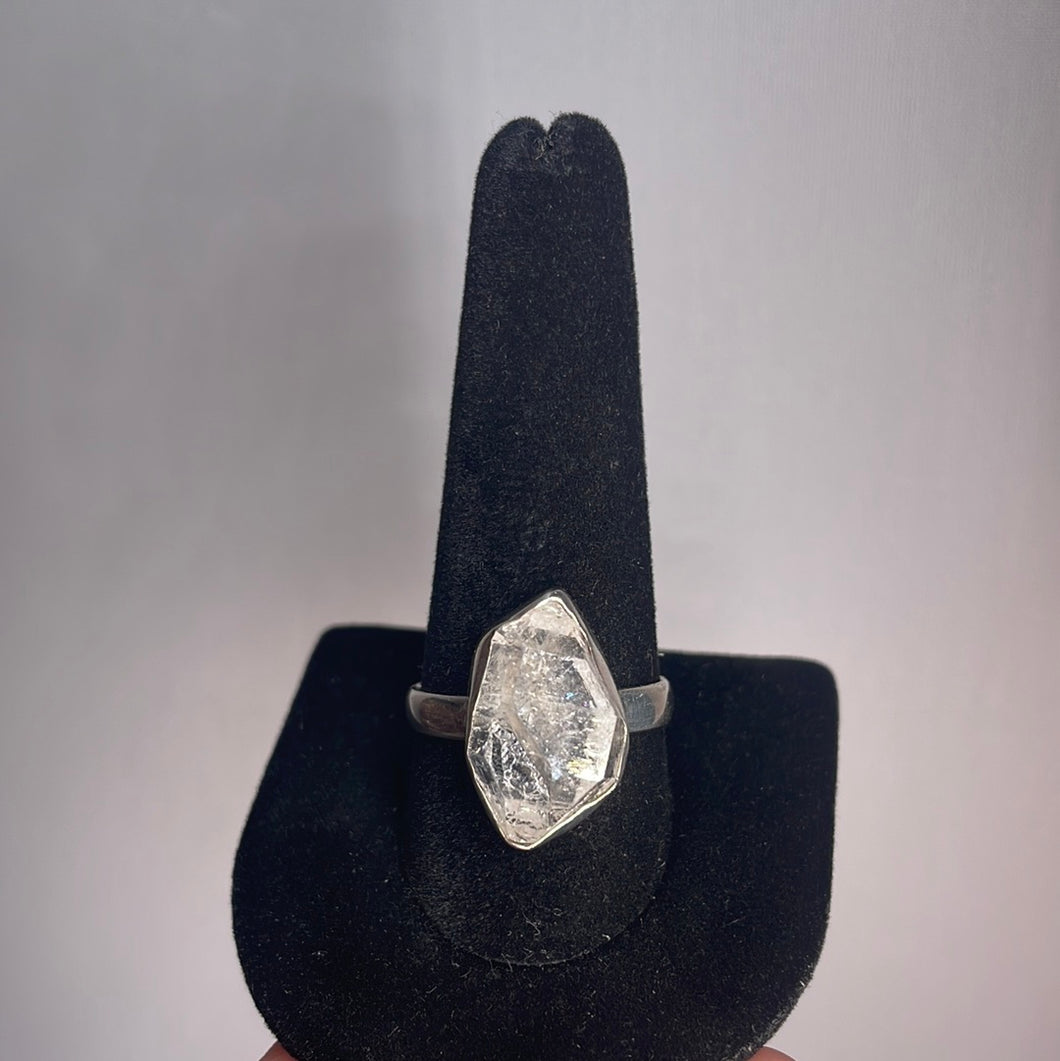 Herkimer Diamond Size 11 Sterling Silver Ring